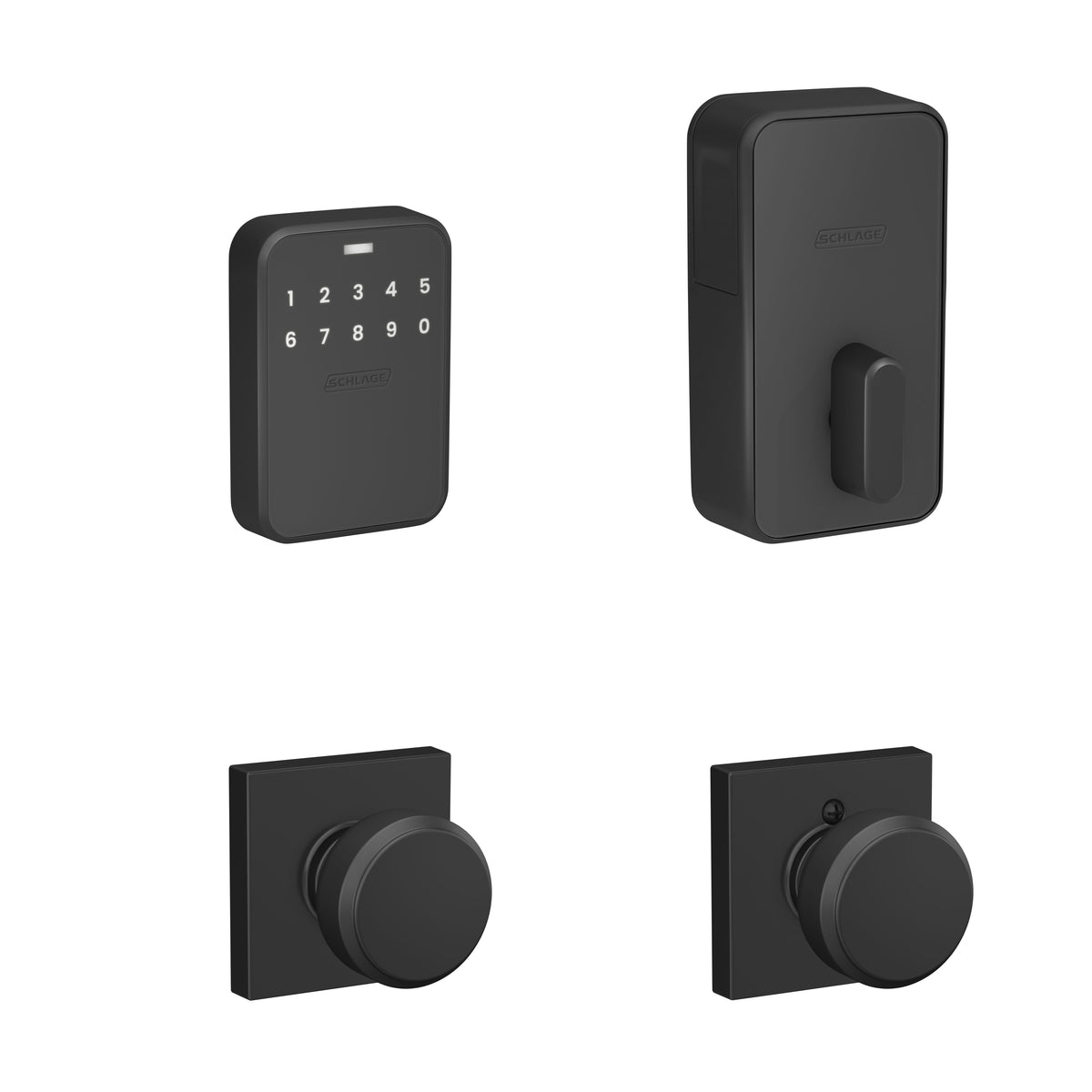 Schlage Sense Pro™ Smart Deadbolt and Bowery Knob with Collins Trim