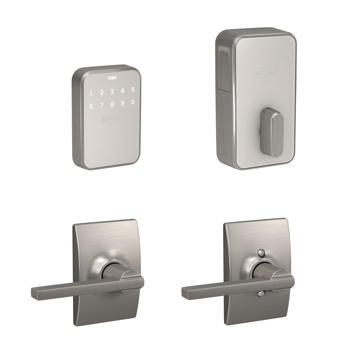 Schlage Sense Pro™ Smart Deadbolt and Latitude Lever with Century Trim